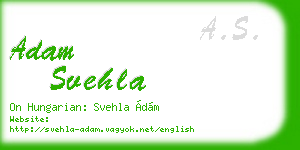 adam svehla business card
